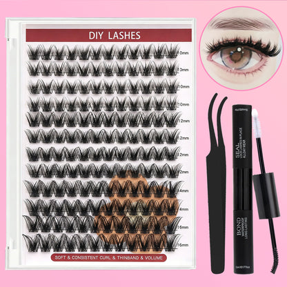DF28 cluster DIY lashes Kit - 144 clusters