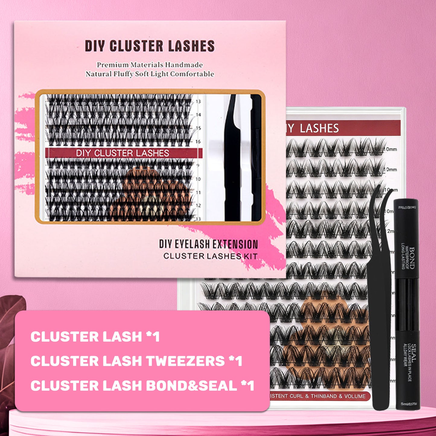DF28 cluster DIY lashes Kit - 144 clusters