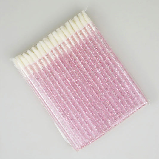 Disposable lip brush with crystal handle