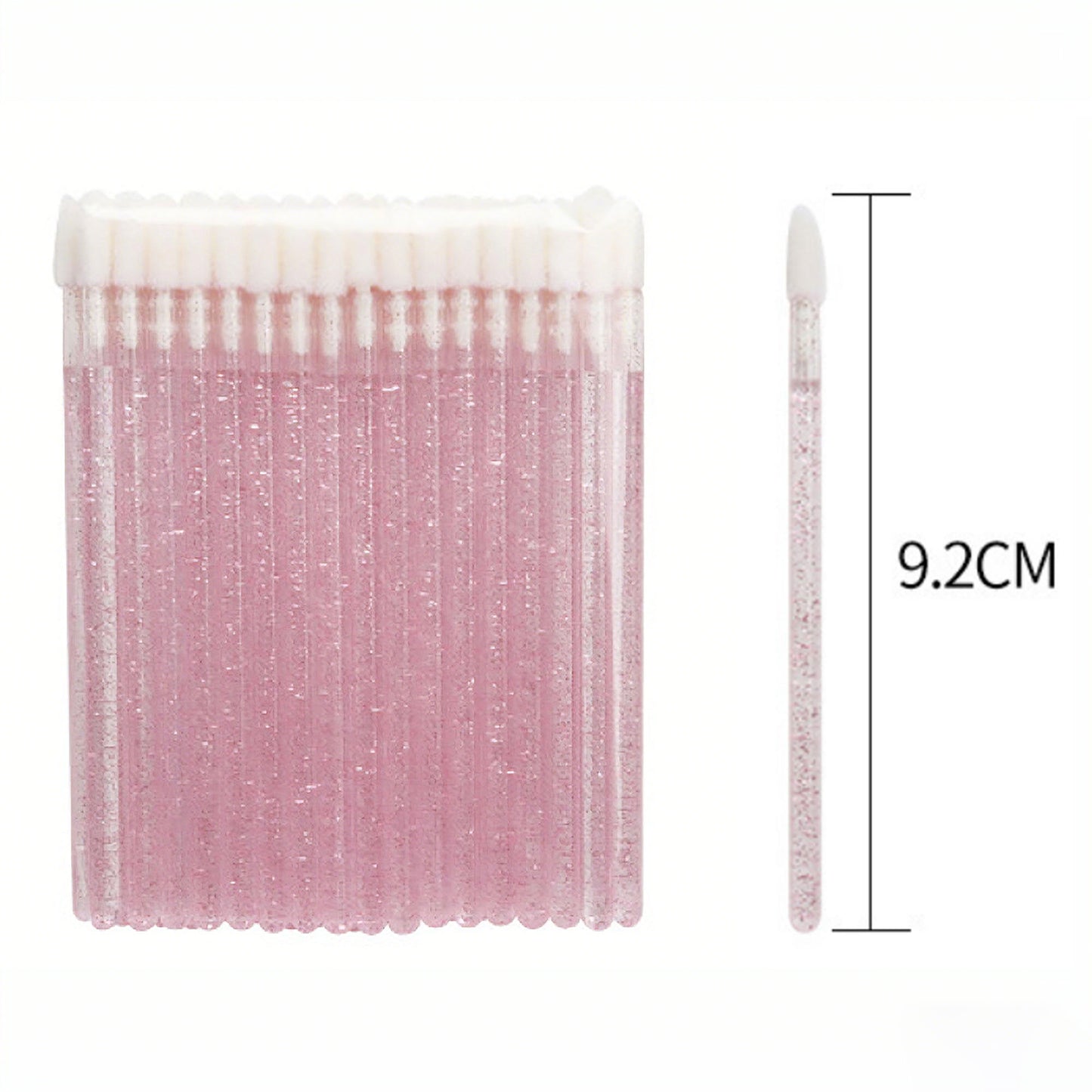 Disposable lip brush with crystal handle
