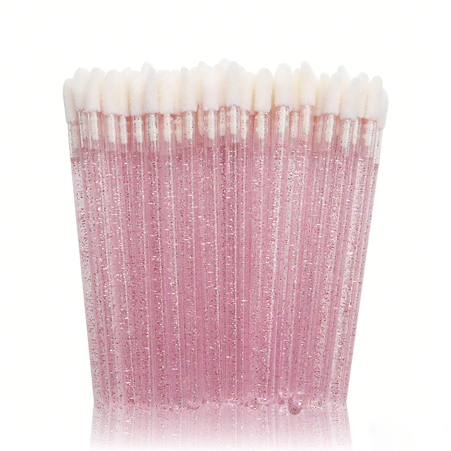 Disposable lip brush with crystal handle