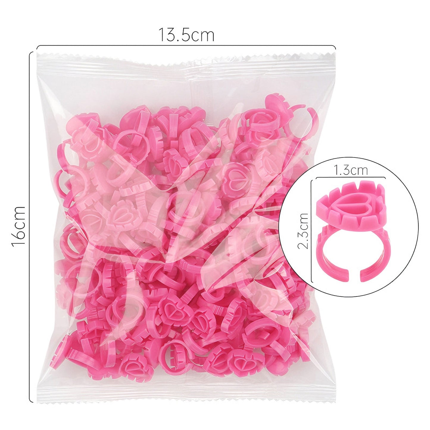 Heart shaped glue ring