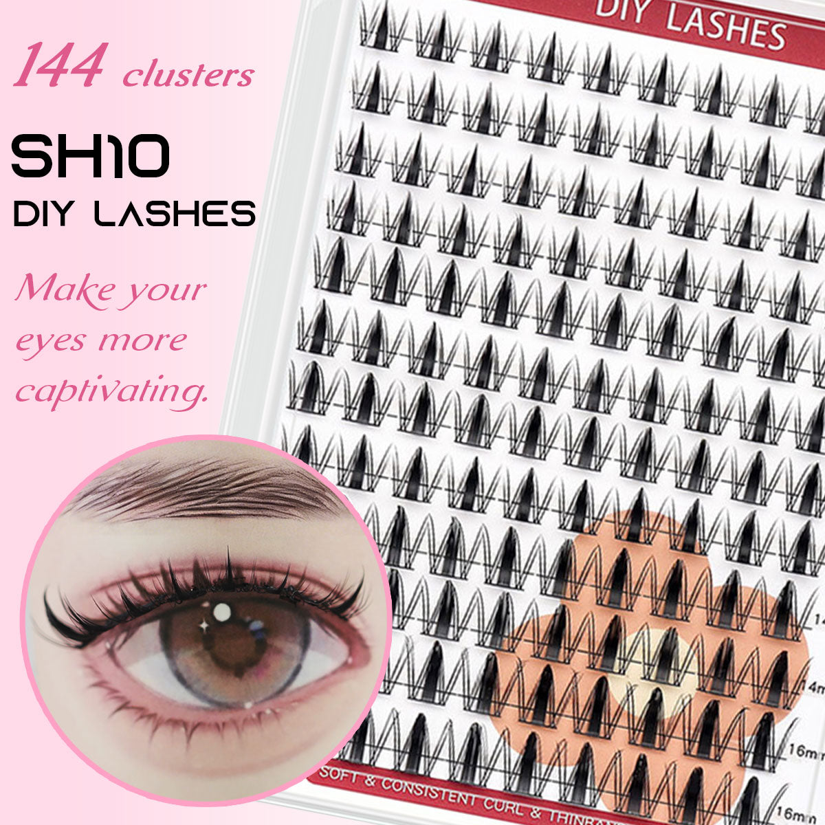 SH10 cluster DIY lashes - 120 clusters